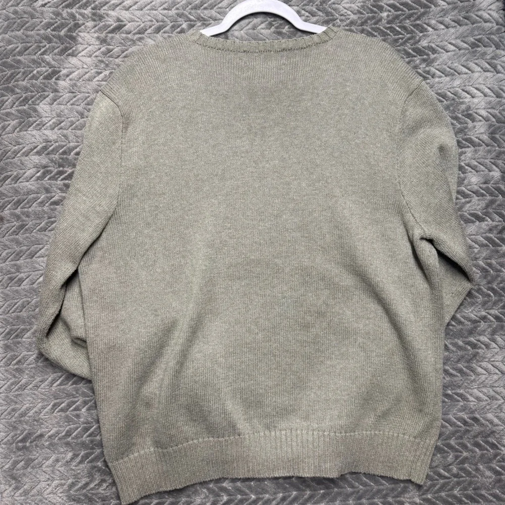 Polo Ralph‎ Lauren Sweater XL Gray Crewneck Cotton Knit Logo (2031)